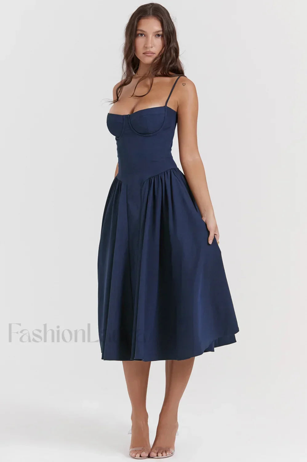 Samaria French Stylish Navy Corset Sundress