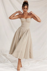 Samaria French Stylish Navy Corset Sundress