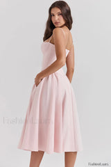 Samaria French Stylish Navy Corset Sundress