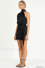 Santorini Satin Stylish Mini Dress
