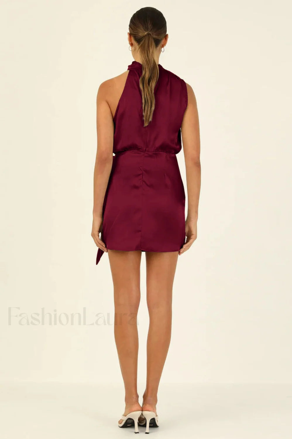 Santorini Satin Stylish Mini Dress