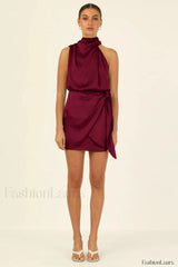 Santorini Satin Stylish Mini Dress
