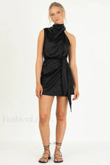 Santorini Satin Stylish Mini Dress