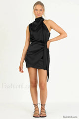 Santorini Satin Stylish Mini Dress