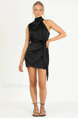 Santorini Satin Stylish Mini Dress