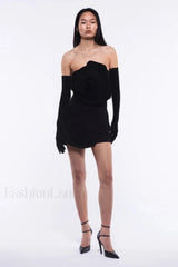 Sarrili 3D Floral Charming Corset Mini Dress