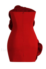 Sarrili 3D Floral Charming Corset Mini Dress