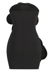 Sarrili 3D Floral Charming Corset Mini Dress