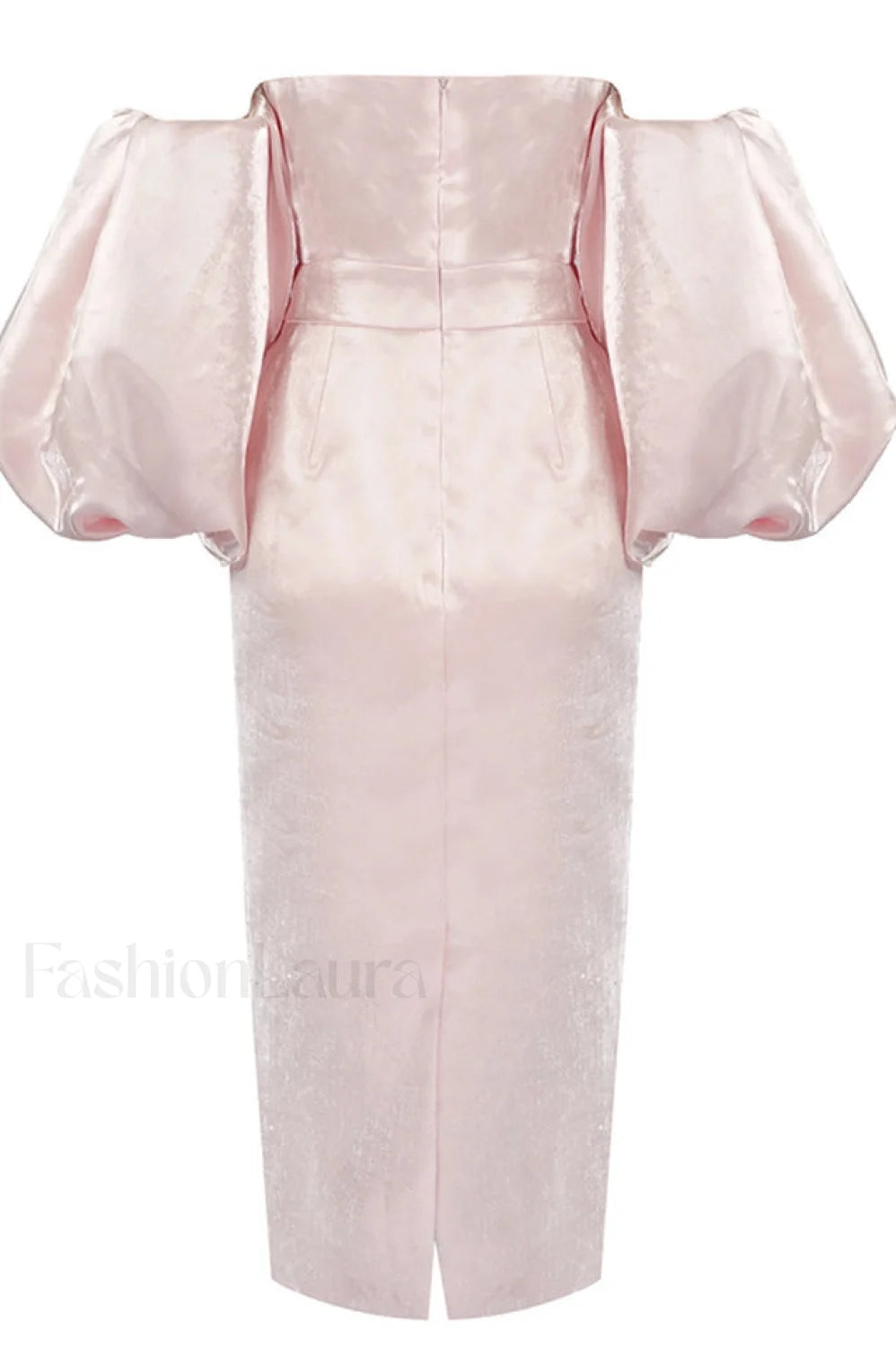 Satin Strapless Stylish Midi Dress