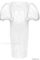 Satin Strapless Stylish Midi Dress