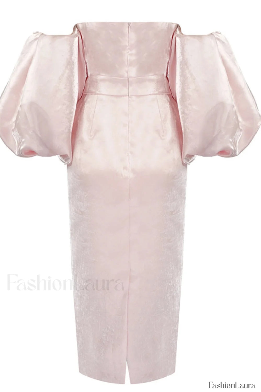 Satin Strapless Stylish Midi Dress