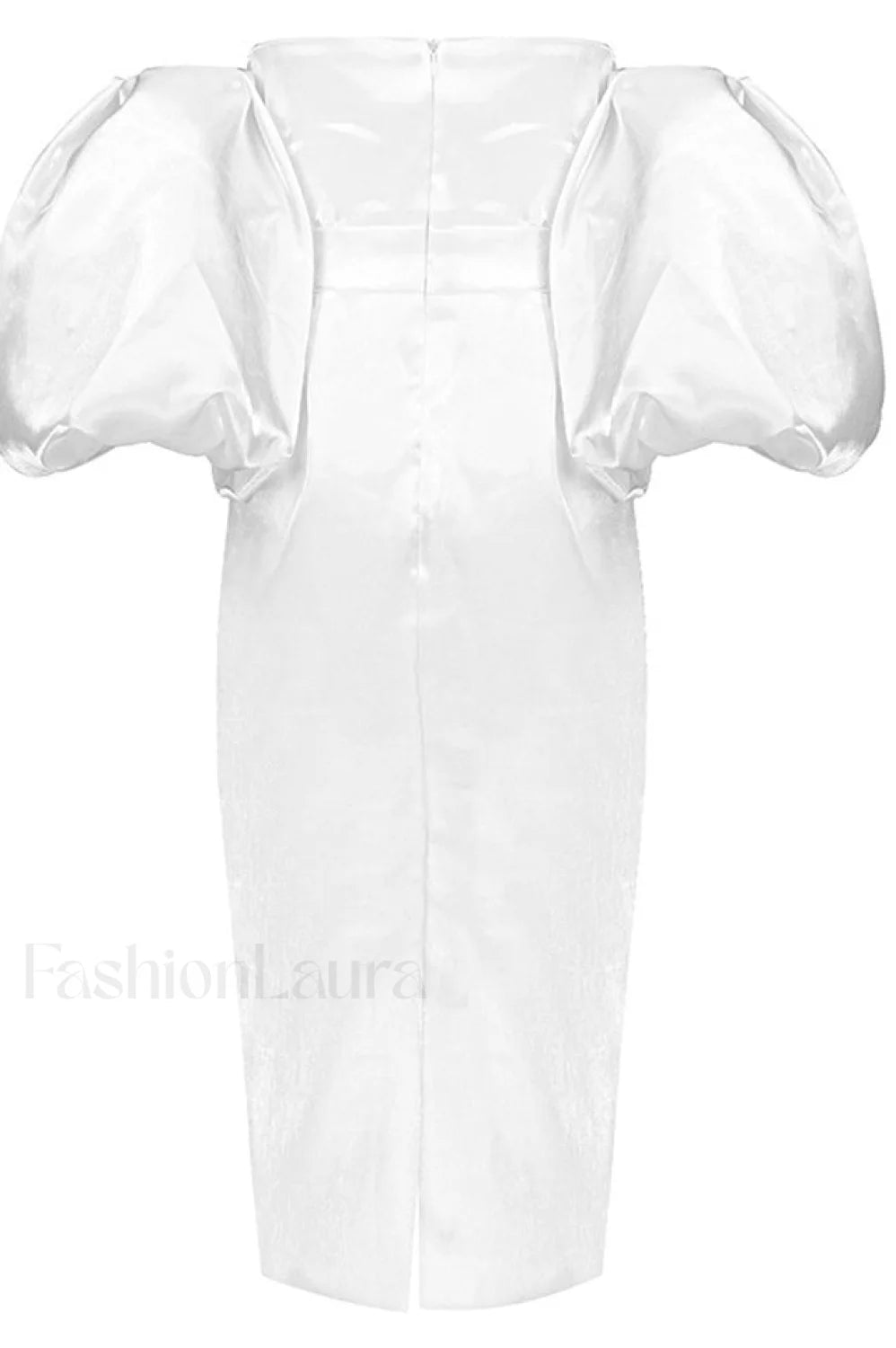 Satin Strapless Stylish Midi Dress