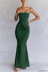 Satin Tunic Stylish Maxi Dress