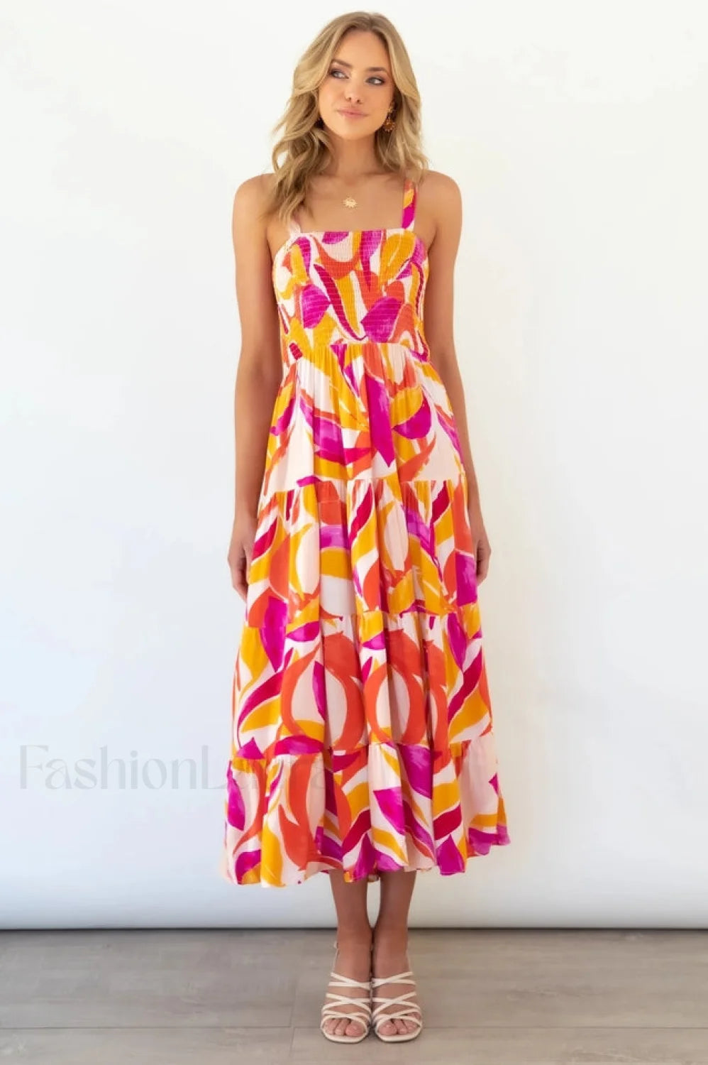 Savannah Smocked Stylish Maxi Dress S / 2#
