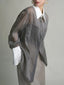 Semi Sheer Leisure See Through Shirt With Cami Top Grey / XS Shirts