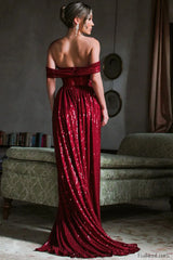 Sequin Dress With Charming Corset & Arm Drapes