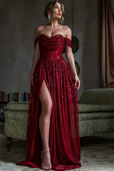 Sequin Dress With Charming Corset & Arm Drapes