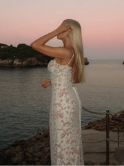 Sexy Lace Splicing Floral Dress