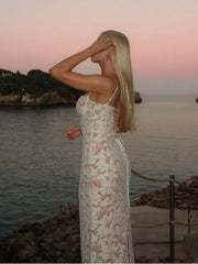 Sexy Lace Splicing Floral Dress