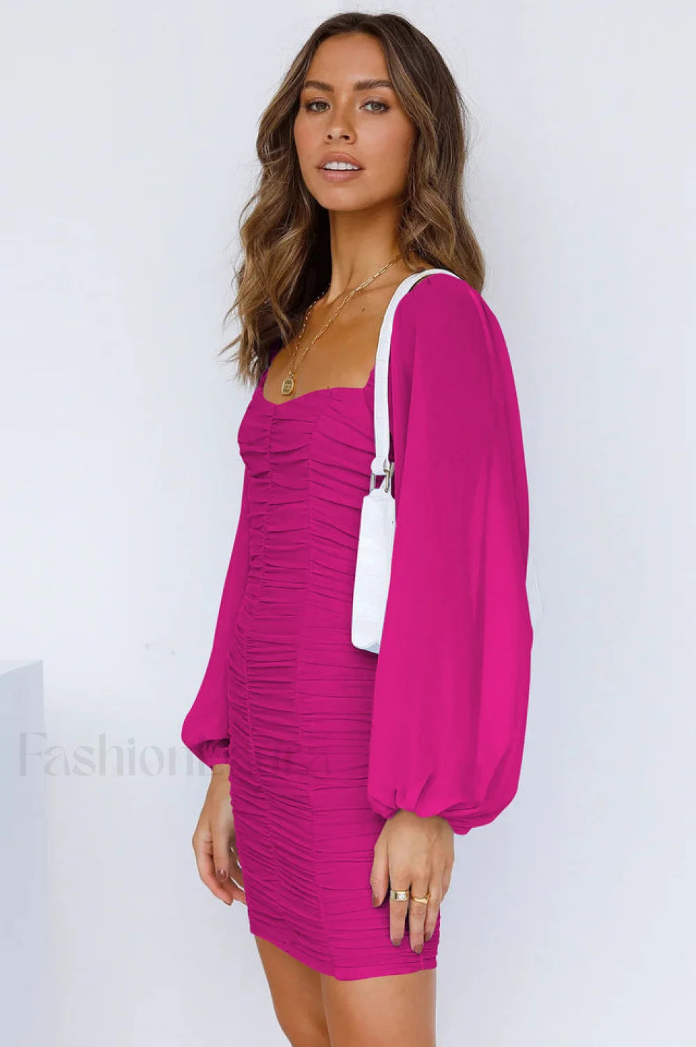 She’s Angelic Stylish Ruched Mini Dress