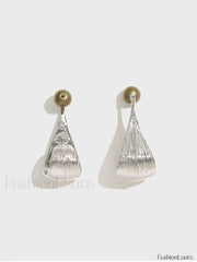 Shining Leaf Graceful Hoop Earnings Silver / One Size Earrings