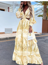 Short Sleeve Printed Boho Dress Yellow / S