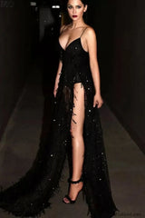 Side Split Sequin Charming Party Maxi Dress Party Dresses L