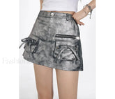 Silver Hip Hugging Female Design Skirt Sliver / S