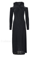 Sinh Midi Dress Charming In Double Jersey Knit S / Black