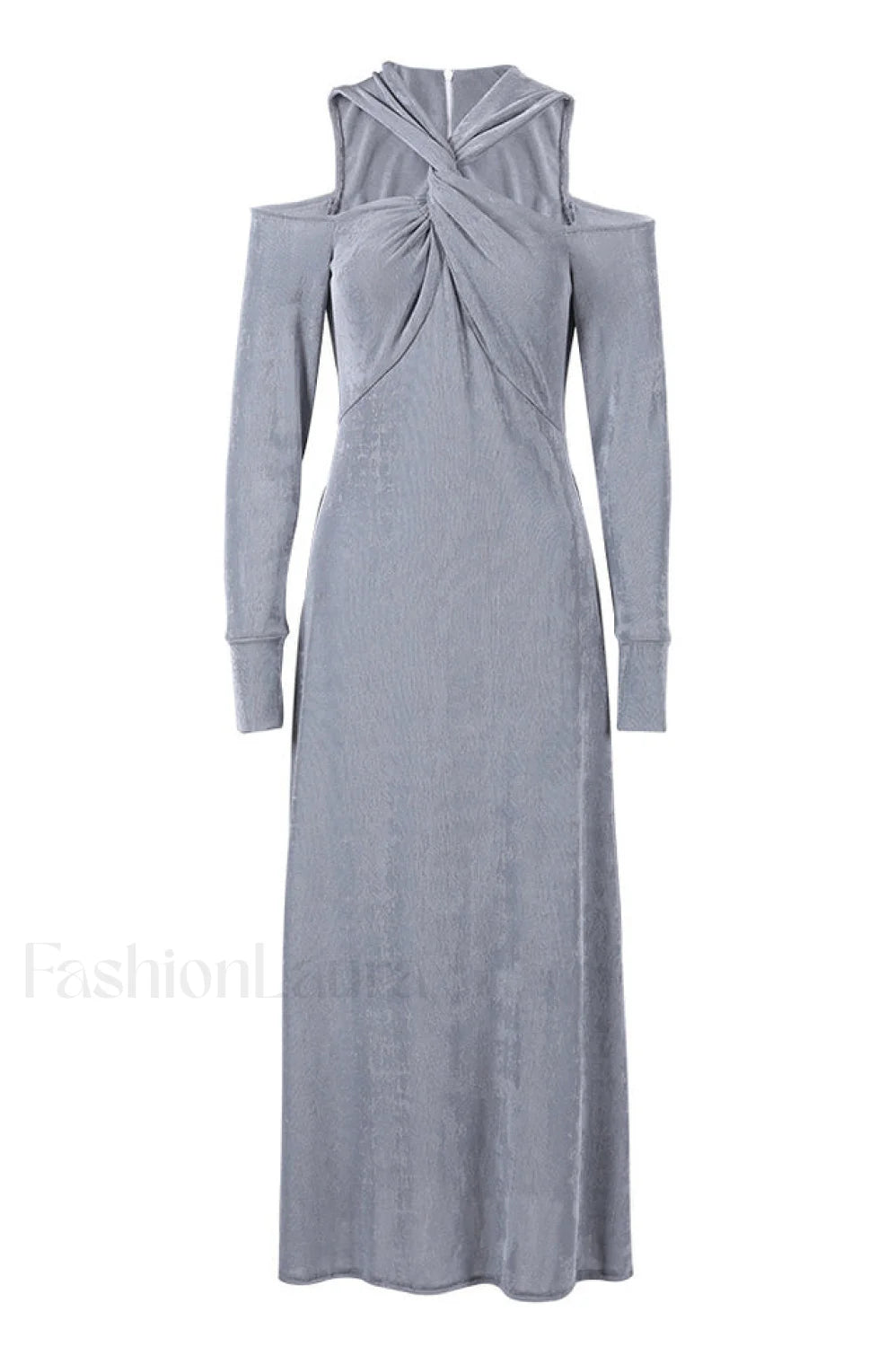 Sinh Midi Dress Charming In Double Jersey Knit S / Smoky Gray