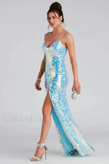 Skylar Sequin Stylish A Line Formal Dress