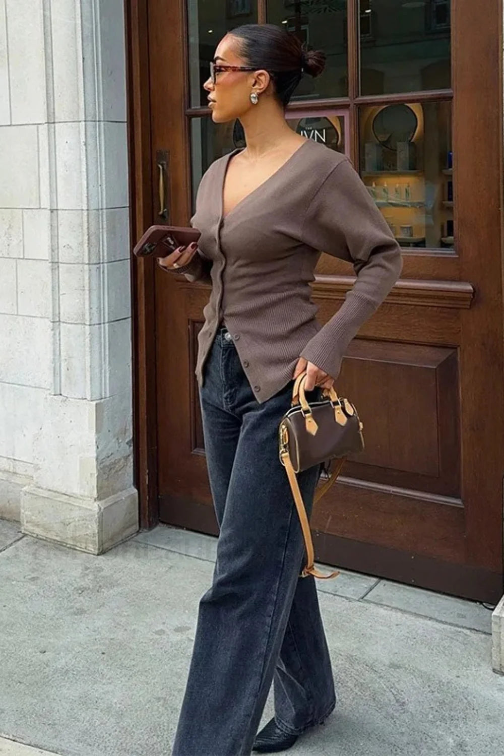 Slim Fit Ribbed Knit Sweater