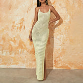 Slit Bodycon Knit Maxi Cover Up