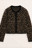 Soft Waxy Round Neck Cardigan Brown / XS