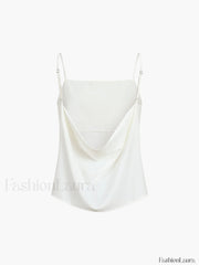 Solid Backless Graceful Cami Top Tank Tops & Camis