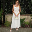 Solid Color High Waist Halter Sexy Perspective Maxi Dress White / S