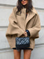 Solid Oversized Pocket Button Coat Khaki / XS Wool Coats