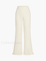 Solid Tube Top With Modern Wide Leg Pants Set Pant Sets