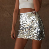 Sparkle Bodycon Pencil Skirt WHITE / S
