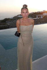 Sparkle Sequined Stylish Fit Maxi Dress