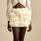 Spliced Appliques Party Skirt