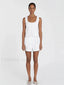 Square Collar Pajama Shorts Two Piece Set WHITE / S