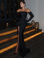 Strapless Floral Split Maxi Dress Black / S