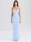 Strapless Skirt Two Piece Maxi Dress Blue / XS