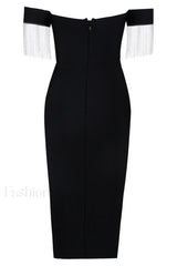 Strapless Slit Stylish Bandage Dress