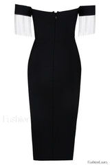 Strapless Slit Stylish Bandage Dress