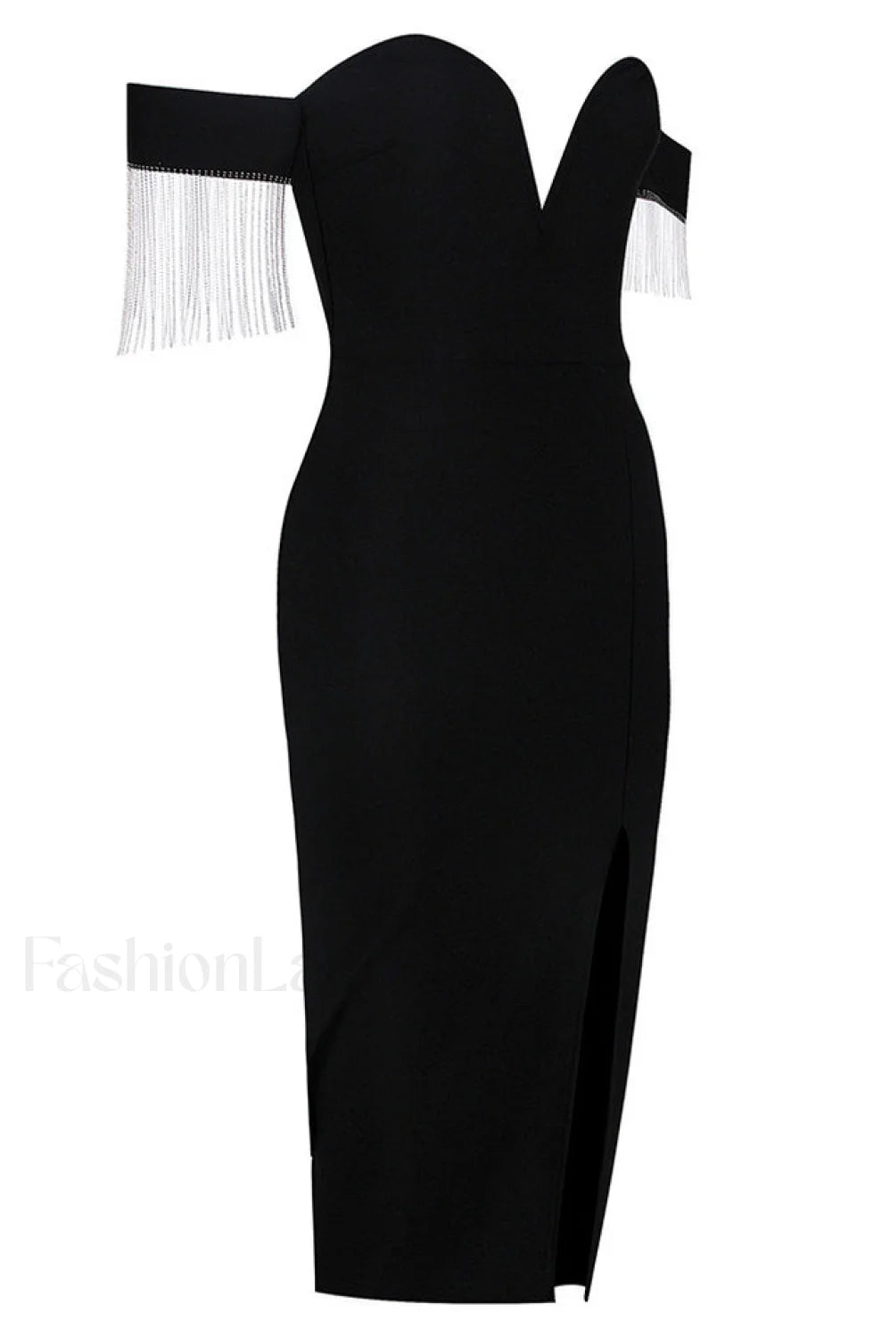 Strapless Slit Stylish Bandage Dress