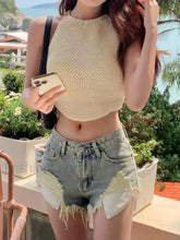 Summer Y2K Low Waist Sexy Denim Exposed Pocket Hot Pants Shorts