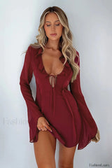 Surround Sound Stylish Mesh Mini Dress