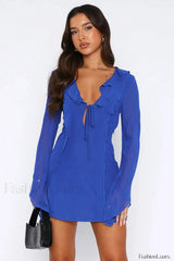 Surround Sound Stylish Mesh Mini Dress